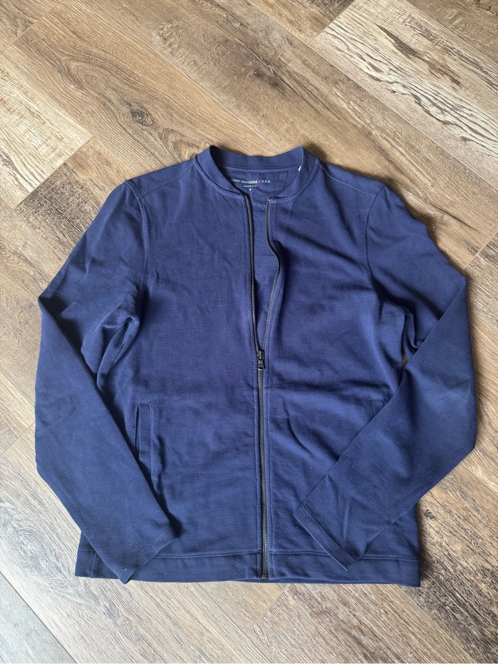 John Varvatos Midnight Blue Zip-Front Shirt Jacket